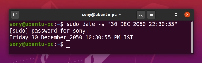 Linux Date Command - Set Date