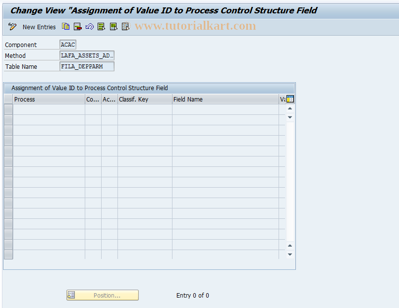 SAP TCode 0FILA009_21 - Change Specifications- Deprec. Terms