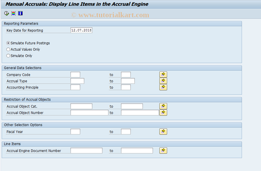 SAP TCode ACACPSDOCITEMS - Display Line Items in ACAC