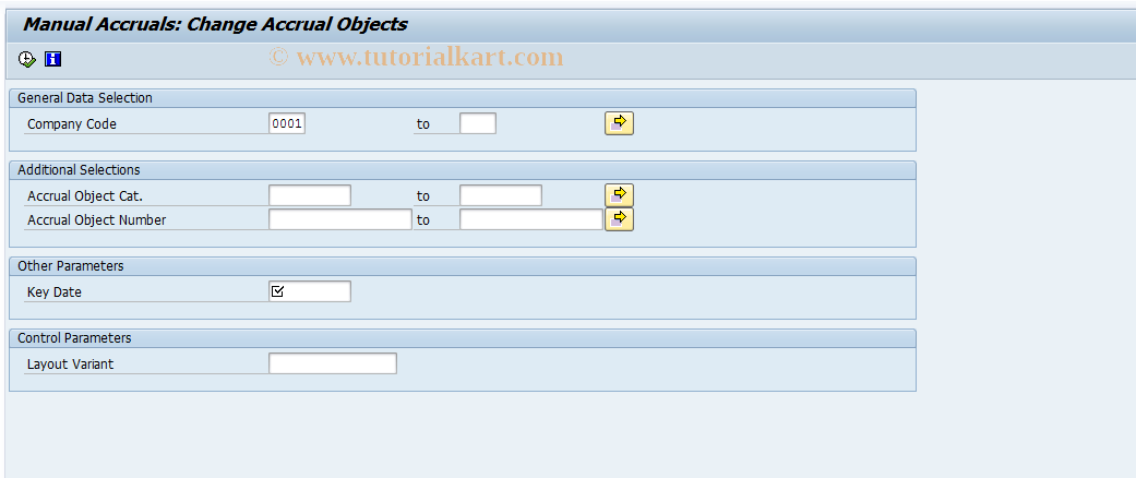 SAP TCode ACACTREE02 - Edit Accrual Objects