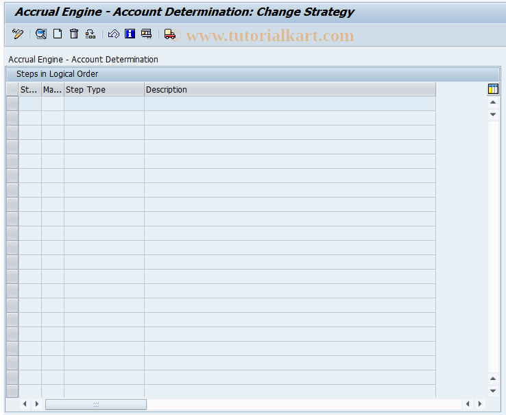 SAP TCode ACEPSADMETA02 - Account Determntn: Define Rule Step 02