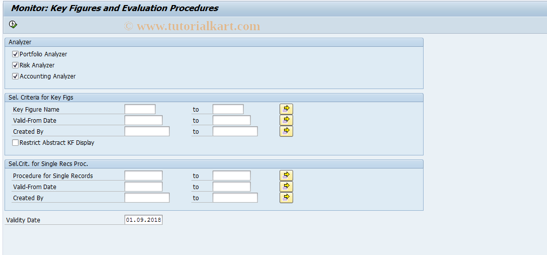 SAP TCode AFWKF_MD - Master Data Reporting for RDB