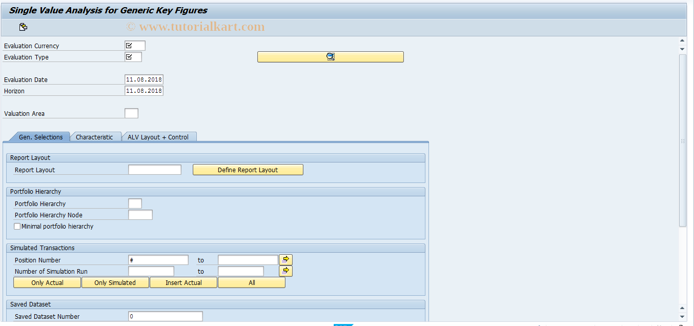 SAP TCode AISGENKF - Key Figure Analysis