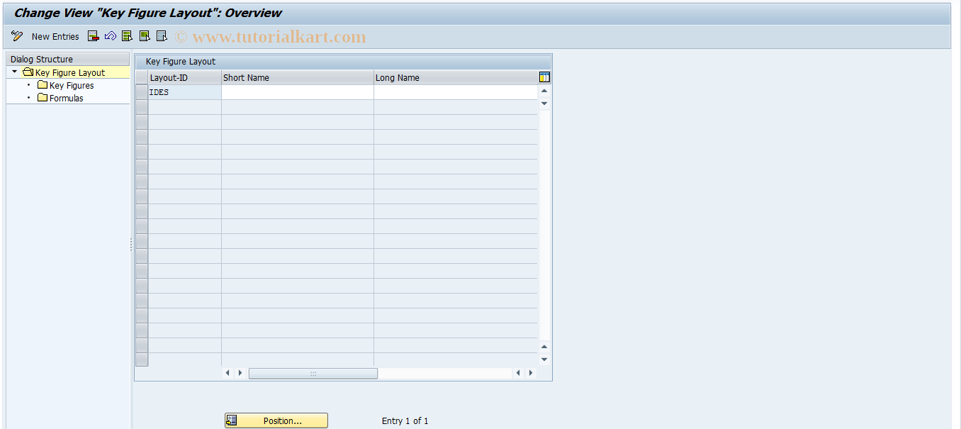 SAP TCode AISGENKF_LAYOUT_DEF - SVA: Define Key Figure Layout