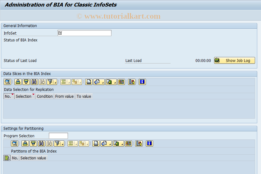 SAP TCode BS_ANLY_OP_BIA - BIA for Classic InfoSets