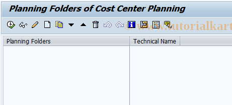 SAP TCode CCPPM - CCP: Edit Plannng Folders