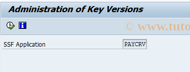 SAP TCode CCSECA - Administration of Key Versions for PAYCRV