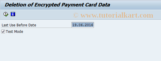 SAP TCode CCSECV_DATA_DEL - Deletion of Credit Card Data