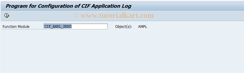 SAP TCode CFC6 - Configuration of CIF Application Log