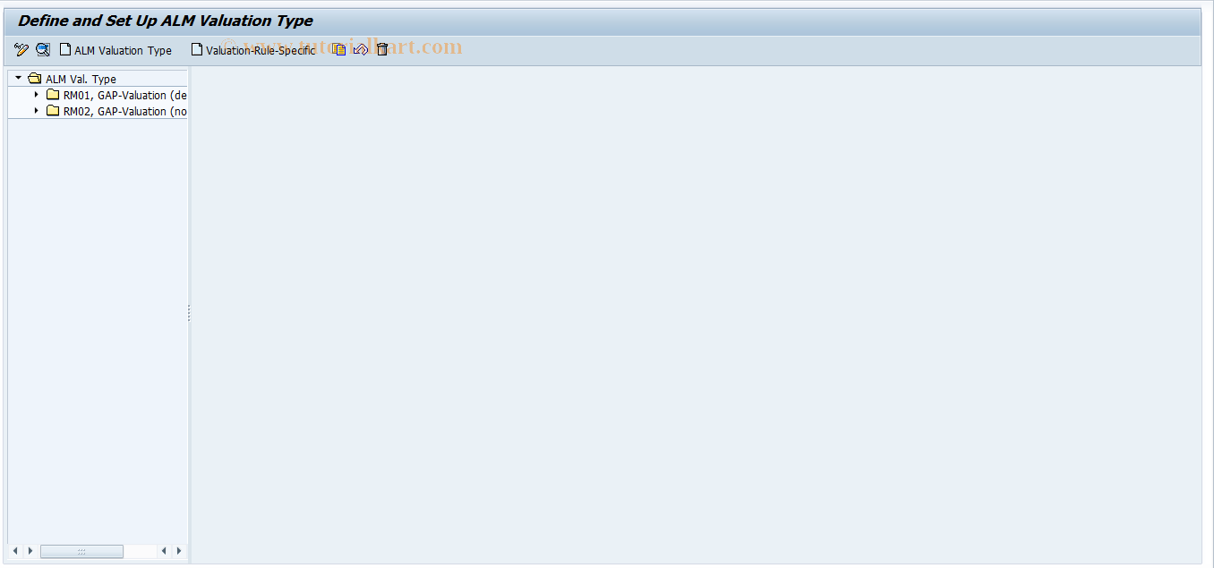 SAP TCode CFMALMART - Maintain ALM Valuation Type