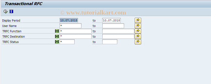 SAP TCode CFS2 - Display All Today's TRFCs