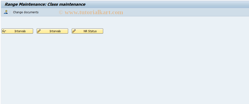 SAP TCode CLNK - Number Ranges for Class Maintenance