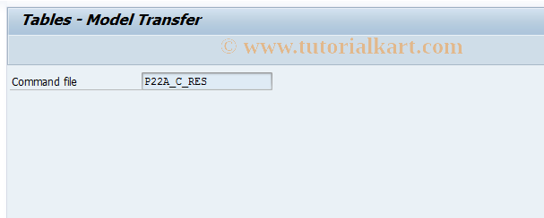 SAP TCode CMCE - Copy Table Contents ResourcePlanning