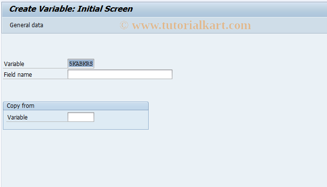 SAP TCode CMV1 - Create variable