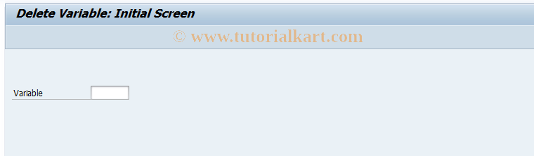 SAP TCode CMV4 - Delete value variable