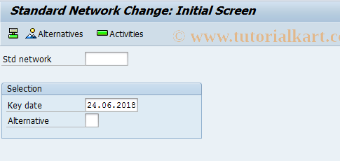 SAP TCode CN02 - Change Standard Network