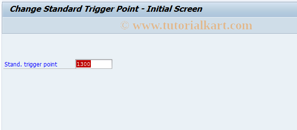 SAP TCode CO32 - Change standard trigger point