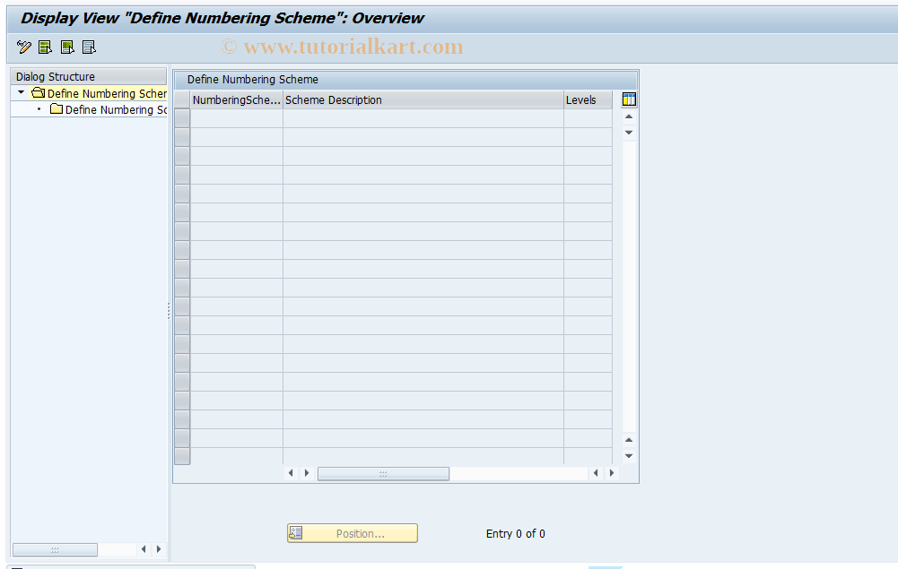 SAP TCode COMC_CATEGORY_SCHEME - Define Category Numbering Schemes