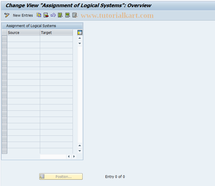 SAP TCode COMC_LOGSYS_MAP - Assignment of Logical Systems