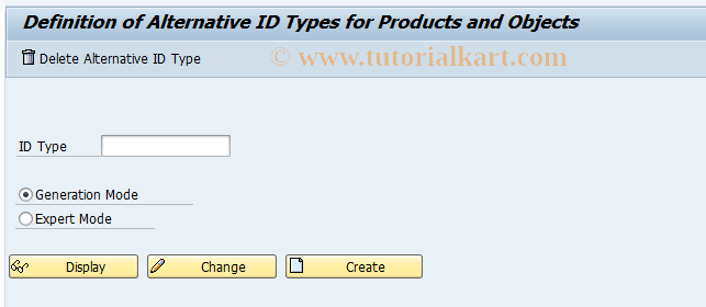 SAP TCode COMC_PR_ALTID - Alternative Product IDs