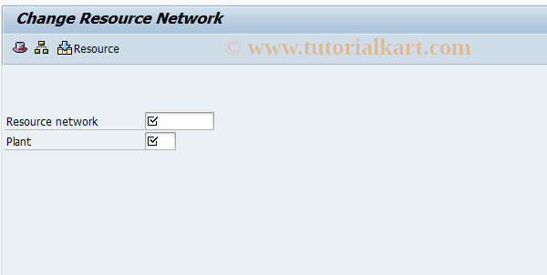 SAP TCode CR25 - Change Resource Network