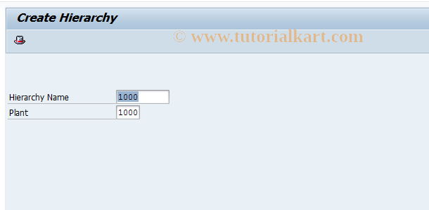 SAP TCode CR31 - Create Hierarchy