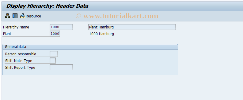 SAP TCode CR33 - Display Hierarchy