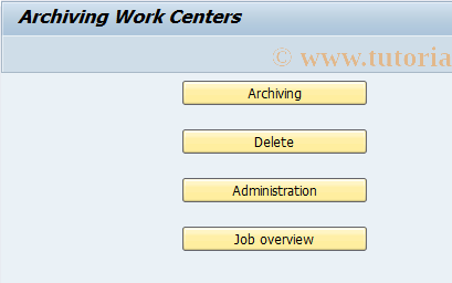 SAP TCode CR41 - Archiving work centers