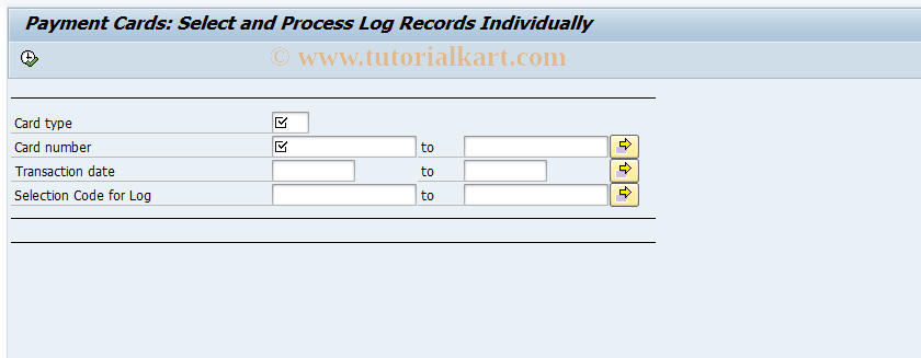 SAP TCode CRF4 - Credit Cards: Edit Log