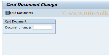 SAP TCode CRK2 - Change Card Document