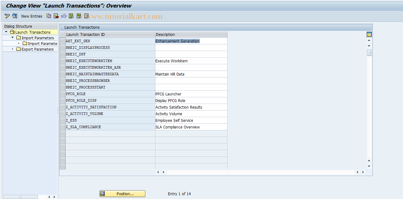 SAP TCode CRMC_IC_ACTIONPROF - Copy/Delete Launch Transactions