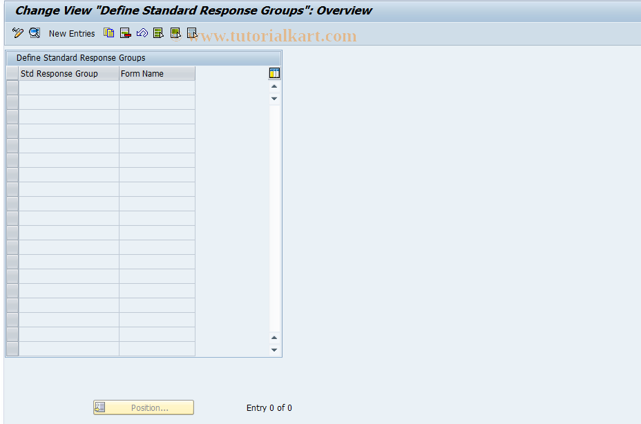 SAP TCode CRMC_IC_RESPNGRP - Define Standard Response Groups
