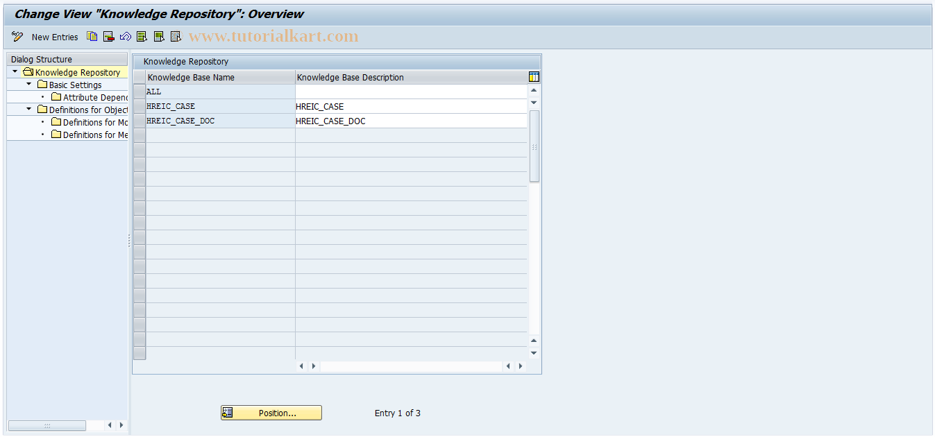 SAP TCode CRMC_SAF_ADV - SAF: Advanced customizing for saf