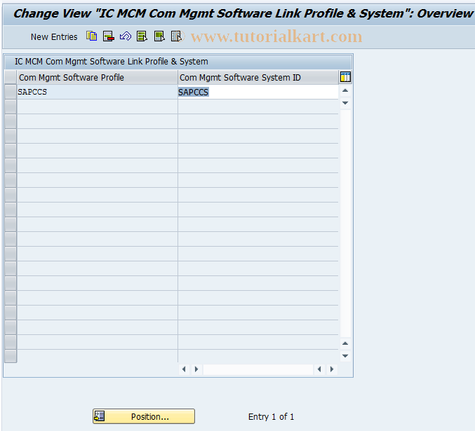 SAP TCode CRMM_IC_MCM_CCLNK - Assign Profiles