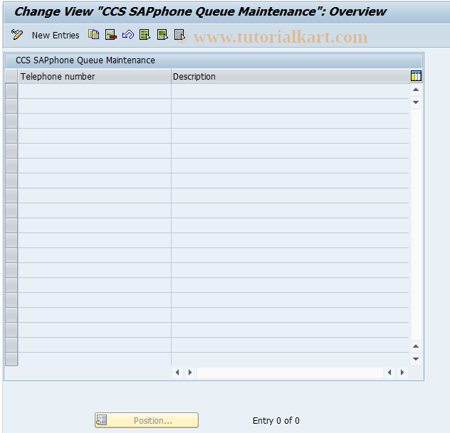 SAP TCode CRMM_IC_SPHQ - CCS SAPphone Queue Maintenance