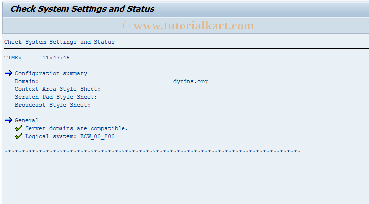 SAP TCode CRMS_IC_CHECK - Check System Settings and Status