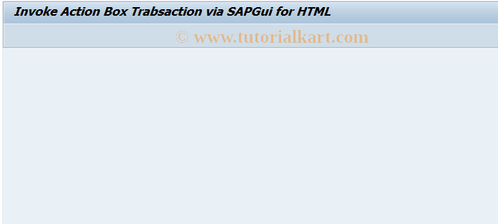 SAP TCode CRM_CIC_RABOX - Remote Action Box via SAPGui for HTM