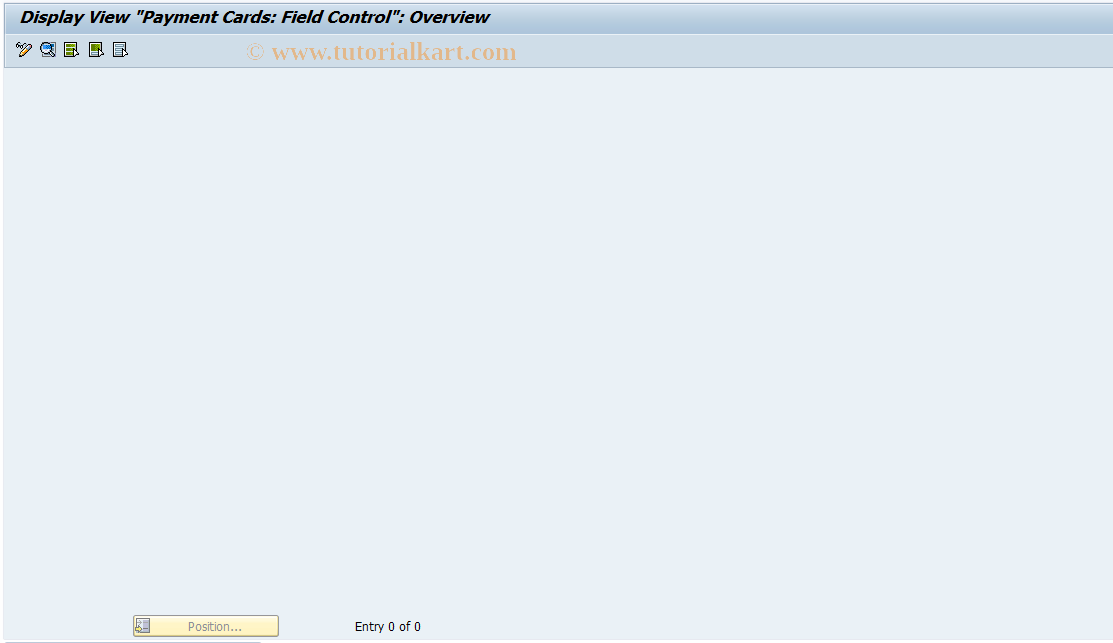 SAP TCode CRO2 - Display Field Control