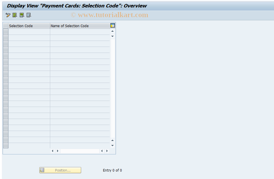 SAP TCode CRO4 - Display Selection Codes