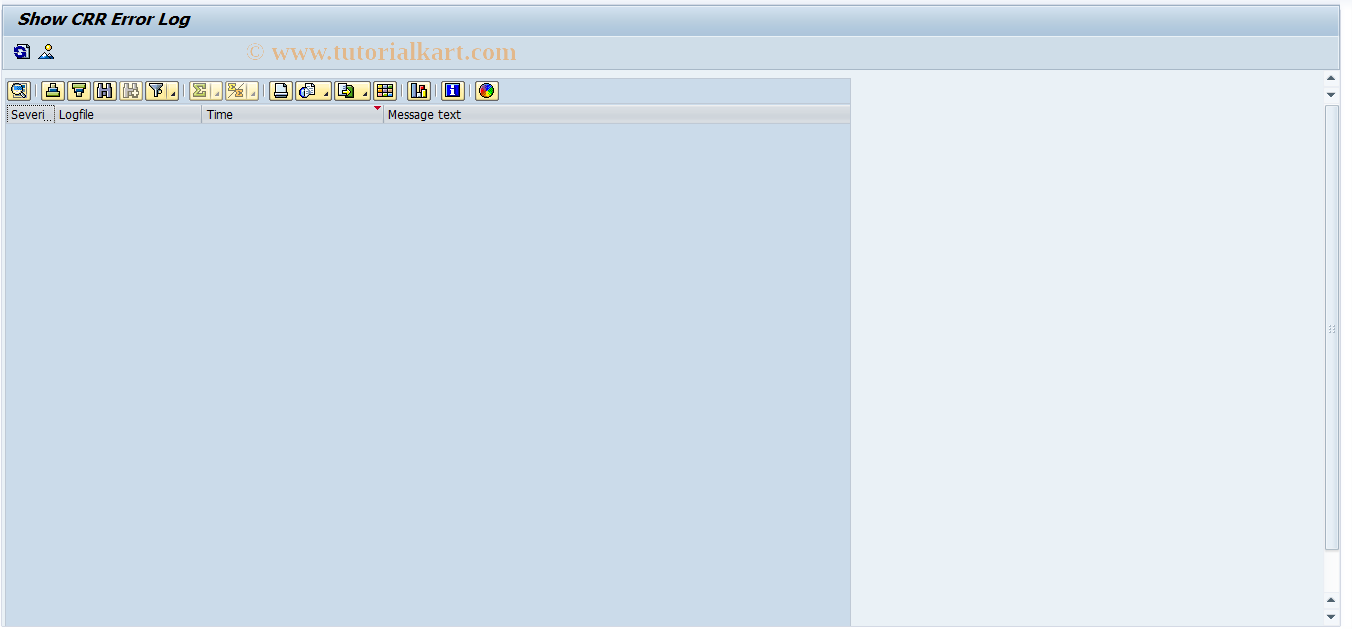 SAP TCode CRR_SHOW_LOG - Show CRR Log