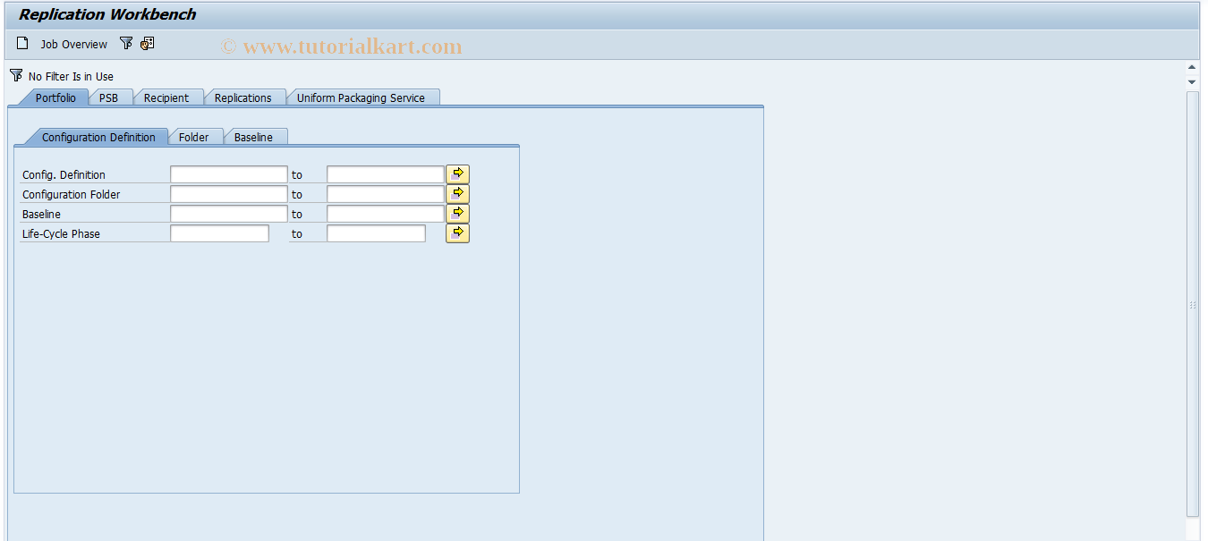 SAP TCode CRWBD - Replication Workbench