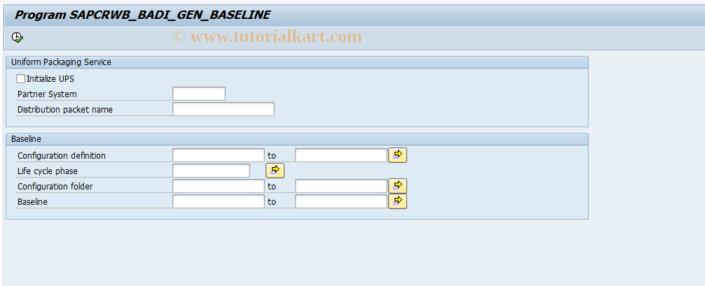 SAP TCode CRWBD_GENBASELINE - Test of Transfer Inside WF