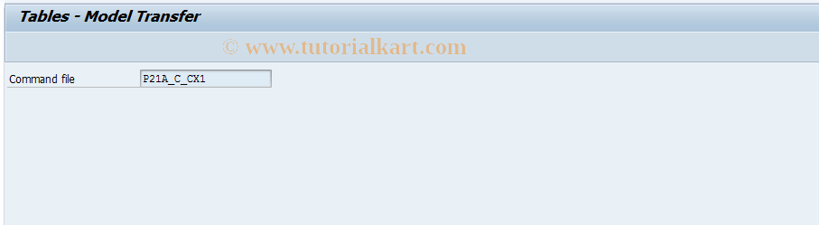 SAP TCode CTCX - Table entries for scheduling