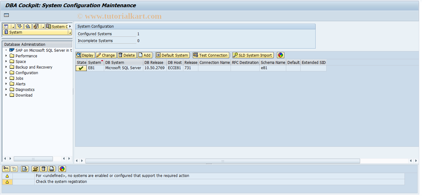 SAP TCode DB2SYSPARM - DB2: System Parameters