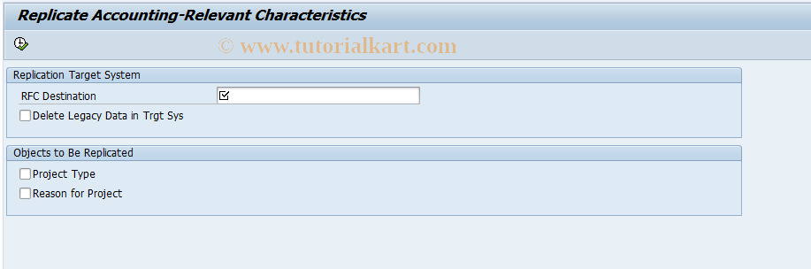 SAP TCode DPR_FIN_GECCO_R3_REP - Replication of Accounting Characteristic 