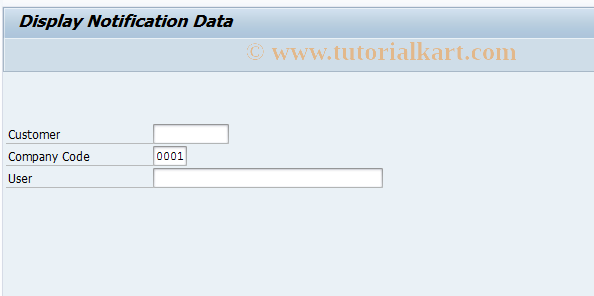 SAP TCode EBPP_CUST_DISP - Display Notification Data