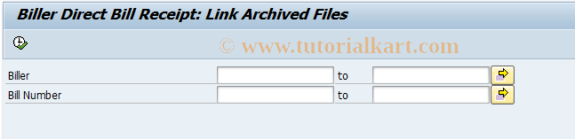SAP TCode EBPP_RICONN - Biller Direct Bill Receipt: Links