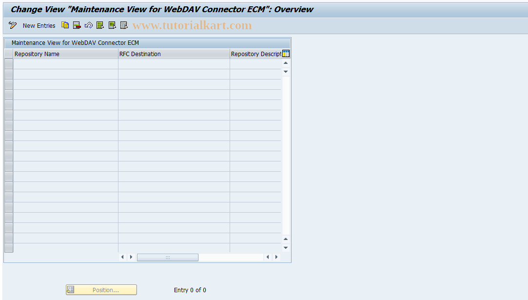 SAP TCode ECM_WD_CONF - ECM CMIS Connector Configuration