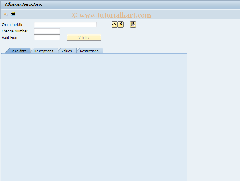 SAP TCode ECP_CT04 - Change Characteristics