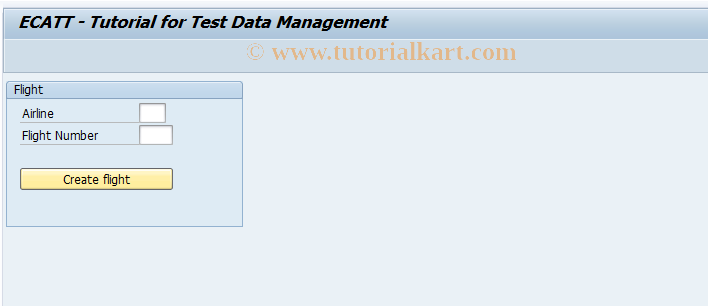 SAP TCode EC_TUTORIAL_TESTDATA - eCATT: Demo for Test Data Management